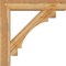 Ekena Millwork Merced Block Rough Sawn Bracket w/ Offset Brace, Western Red Cedar, 8"W x 40"D x 40"H BKT0806X40X40MRC05RWR - alternate 3